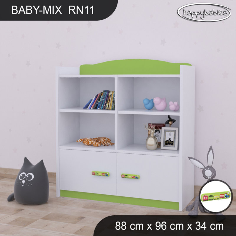 96cm H X 88cm W Kids Cube, White/Green/Green
