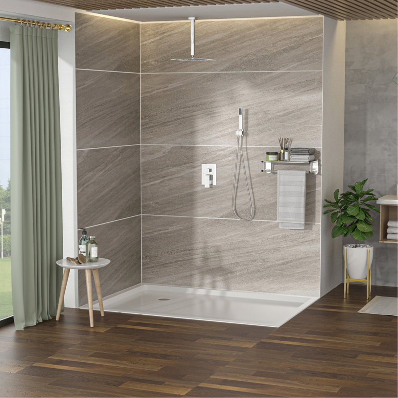 Dual Shower Head With 10 Inch Square Rain And Handheld Spray - -balanced Valve Included Ceiling Mount, Rainfall For Relaxing Bath Time
