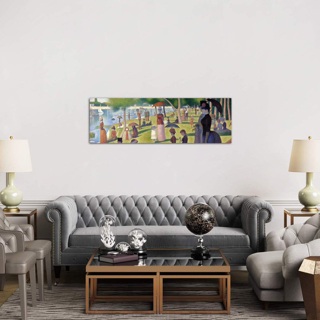 Sunday Afternoon On The Island Of La Grande Jatte by Georges Seurat - Wrapped Canvas Panoramic Painting