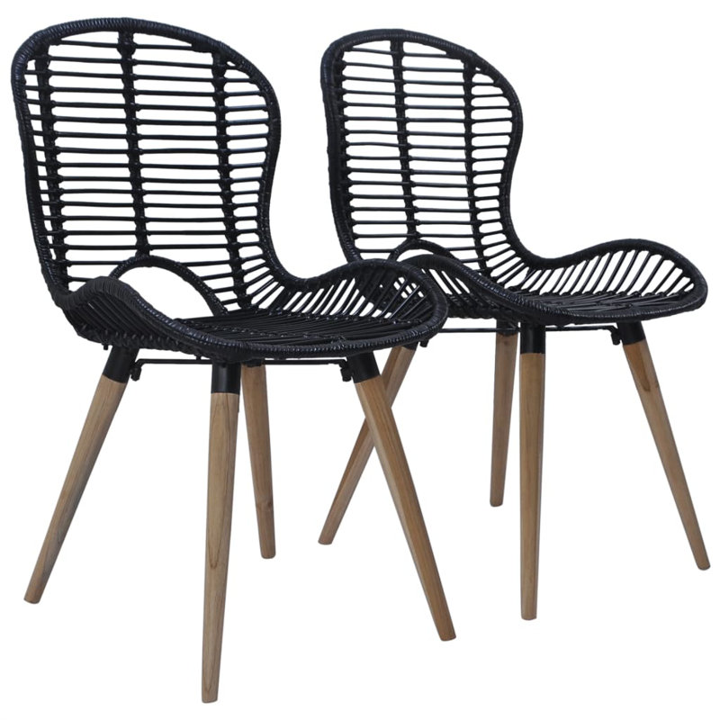 Outdoor Patio Dining Side Chair, Black