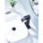 Single Handle Bathroom Vanity Faucet With Waterfall Spout In Matte Black, Constructed From Stainless Steel For A Stylish And Handle, Black Appearance, Made Of Sink-125036449
