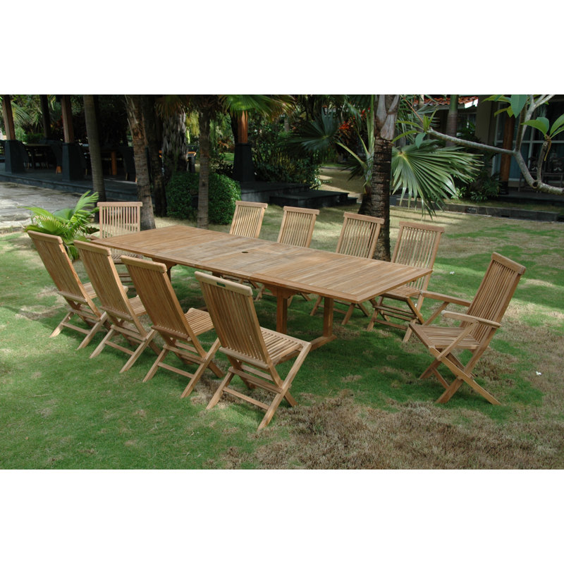 Valencia 11 Piece Teak Dining Set, 10