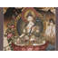 Déesse blanche Tara Thangka, art mural bouddhiste tibétain peint à la main, sans brocart, or 24 carats et acrylique, 24 po x 17,7 po
