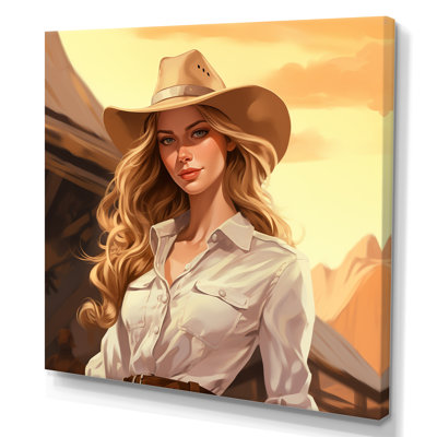 «Cowgirl Wild West Chic Spirit I - Cowgirls», art mural