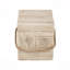 Table d'appoint d'extérieur carrée en grain de bois MGO avec corde tressée simulée - Table de bout intérieure rétro pour la maison et le patio