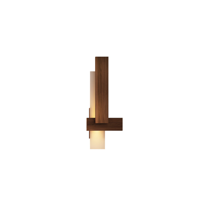 Sedo Dimmable LED Flush Mount Sconce, Walnut, 3500K