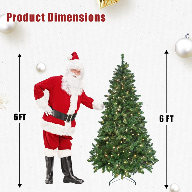 Arbre de Noël intelligent 6 pi avec télécommande RVB et synchro musicale, 6 pi, H 6 pi