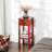 2 Side Table With Drawer In Red, Narrow End For Living & Bedroom. Adds Extra Storage Magazines, Books, Plants, Photos. Elegant Style Suits Any Interior . Constructed From . Features Toppling
