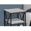 Table d'appoint moderne à 3 niveaux avec rangement, design contemporain pour le salon et la chambre à coucher, fabrication en stratifié et en métal-742674965