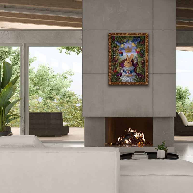 «The High Tea» par Gina Matarazzo, art mural sur toile, H 34 po x l 26 po x P 1,5 po
