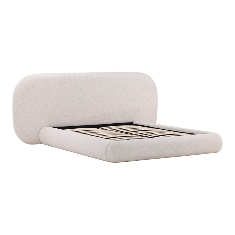 Lit plateforme tapissier Ringo, Kaia Snow, Grand
