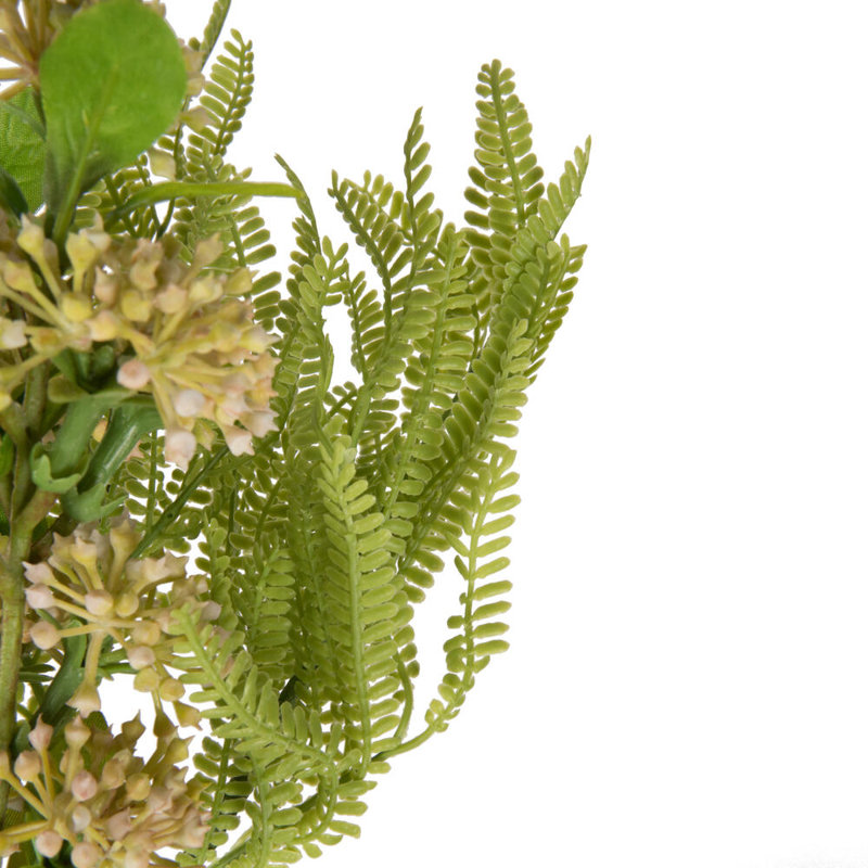 Ensemble de 2 plantes artificielles en fougère, Jaune