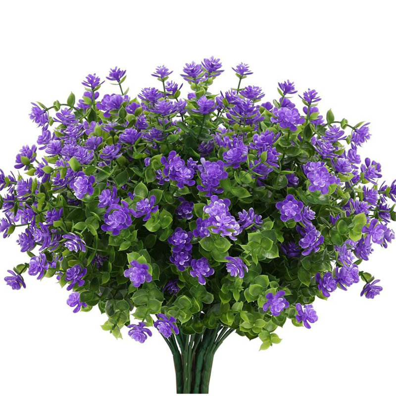  Fleurs artificielles artificielles pour la décoration intérieure 6 branches Fleurs artificielles pour les plantes artificielles d'extérieur