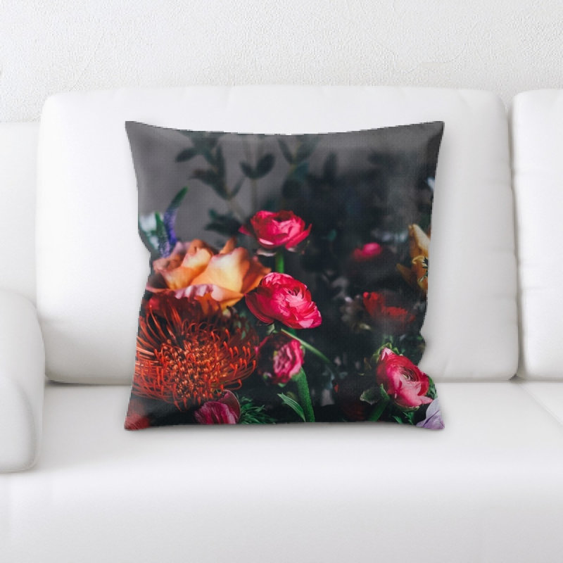 Coussin décoratif fleurs