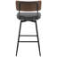 Swivel Upholstered Counter Stool with Metal Frame-1034074928