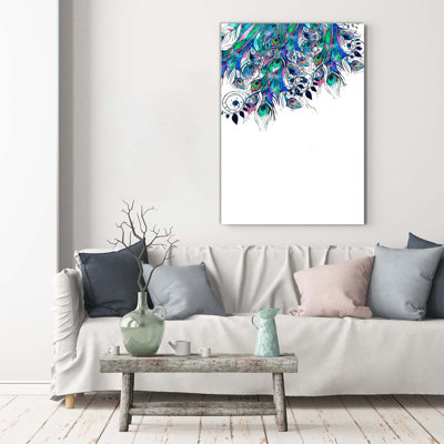 Peacock Feathers - Wrapped Canvas Print