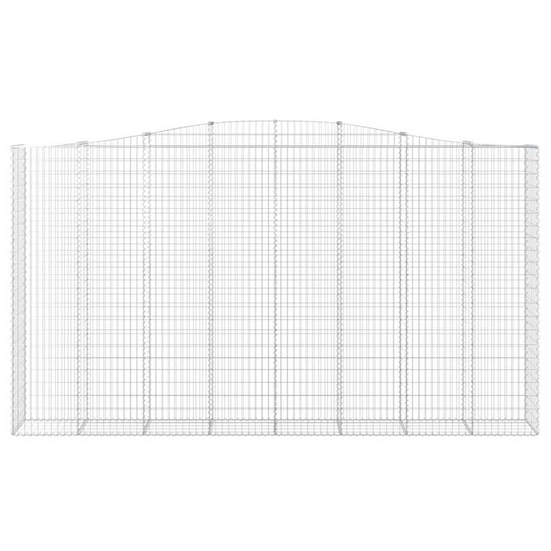 Galvanised Iron Border Fencing, 240cm H x 400cm W x 50cm D