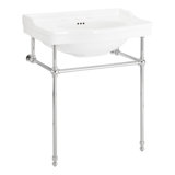 30" Cierra 31" Tall Vitreous China Rectangular Console Bathroom Sink with Overflow