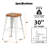Upholstered Seat Stools with Metal Frame-10508742-10508743-5260182