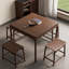 Nut-brown Square Solid Wood Poker Table-117093573