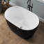 Baignoire autoportante en acrylique de 109 cm (43 po) avec siège et trop-plein.-131410275-136951675
