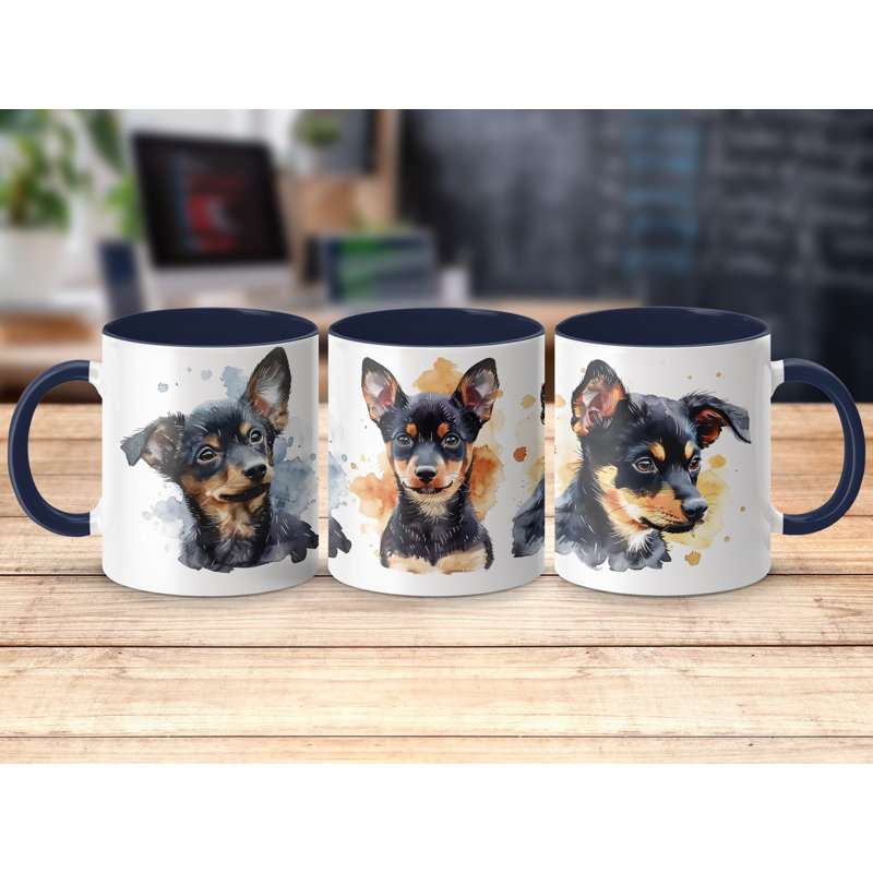 Ceramic Coffee Mug, 3, Navy