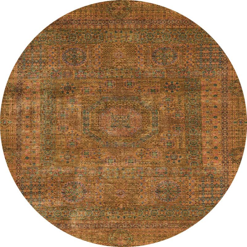 Abstract Indoor Rug, Round 6'