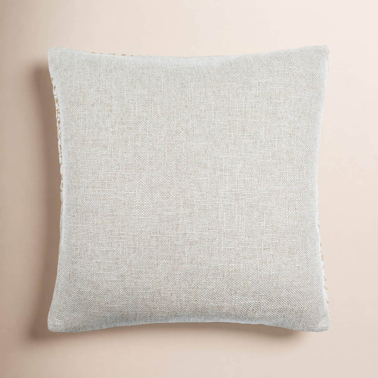 Daveney Linen Blend Throw Square Pillow Cover & Insert, Down, 20" x 20"