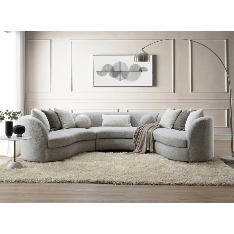 Canapé modulaire Ivria avec 9 coussins