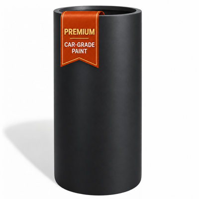 19.5"H Kute Nest Indoor/Outdoor Tubo Fiberstone Cylinder Planter - Tricorn Black - Opening 8.2"