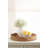 Scalloped Round Rattan Tray