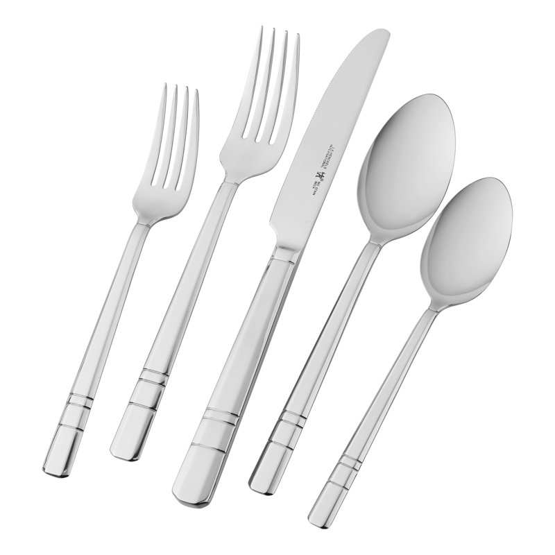HENCKELS Madison Square 20-Piece 18/10 Stainless Steel Flatware Set
