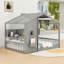 Lit en bois en forme de maison avec tablettes et lattes de rangement intégrées-1637102675-1637102673