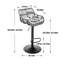 Ensemble de 2 tabourets de bar modernes pivotants avec repose-pieds pour cuisine-37784225