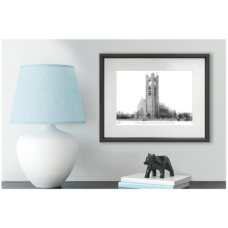 Middlesbrough, North Ormesby Church 1896 - Single Picture Frame Print, 28cm H x 36cm W x 2.3cm D