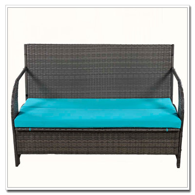 Banc de pique-nique d'extérieur convertible 2 en 1 avec coussins