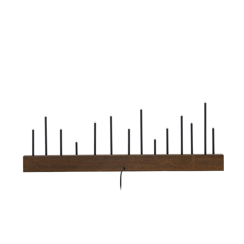 Muharem Wood Novelty Lamp, Walnut/Black