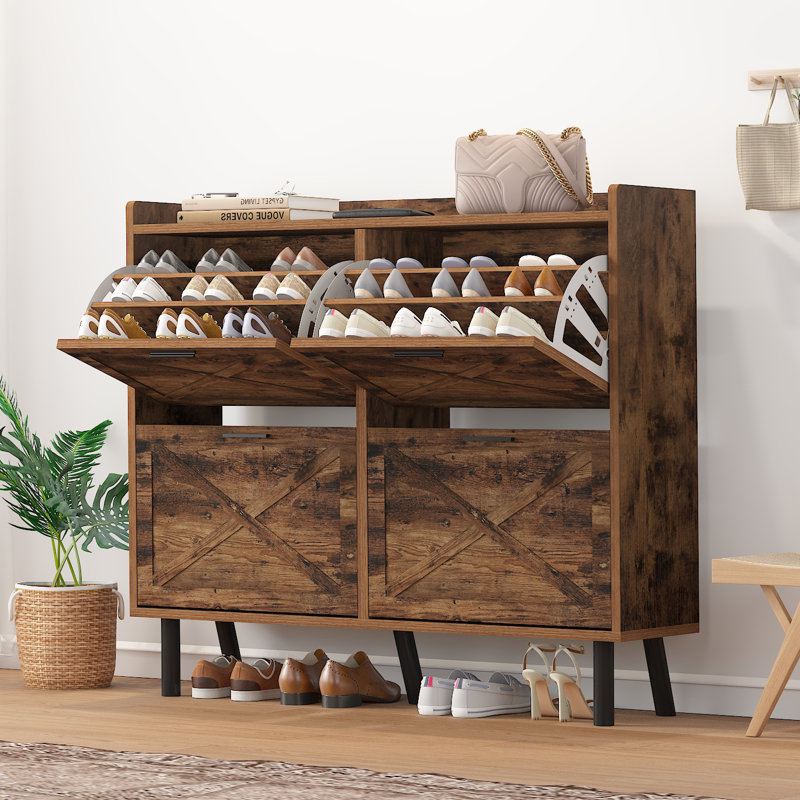 Modern Storage Cabinet With 3 Flip Drawers Suitable For Living Rooms