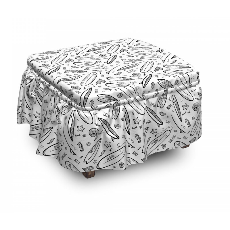 Box Cushion Ottoman Slipcover
