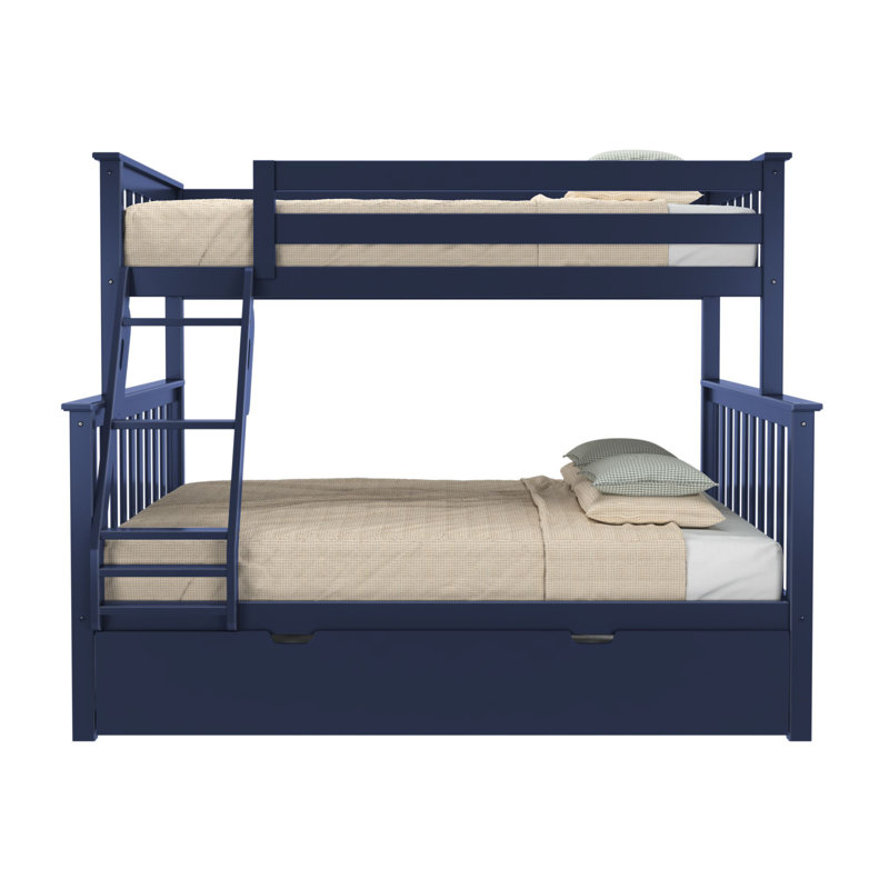 Bolles Kids Bunk Bed with Trundle, Twin over Full, Blue