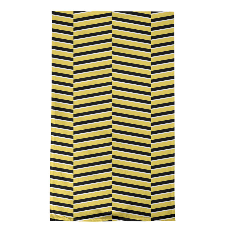 Jaya Tea Towel Kitchen Towel, Yellow/Black, Poly Twill