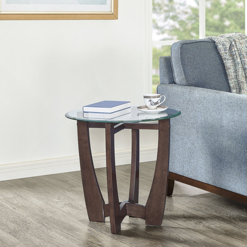 Table de bout en verre, Cerisier