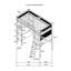 Lit mezzanine à 3 tablettes pour poste de travail simple, noir mat-134172764