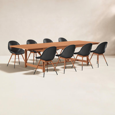 Anautica 79" Eucalyptus Patio Dining Set