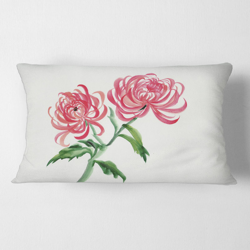 Chrysanthemum Flower Rectangular Pillow Cover & Insert