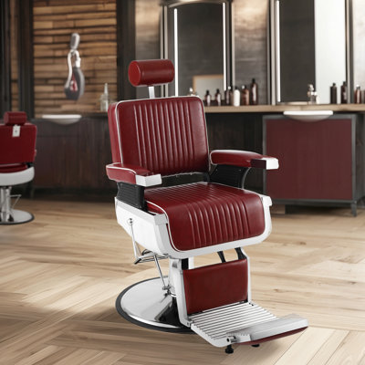 Fauteuils de barbier pour salon de coiffure, fauteuil de salon hydraulique professionnel pour coiffeur, fauteuil de coiffure rétro noir robuste, fauteuil de tassage tout usage