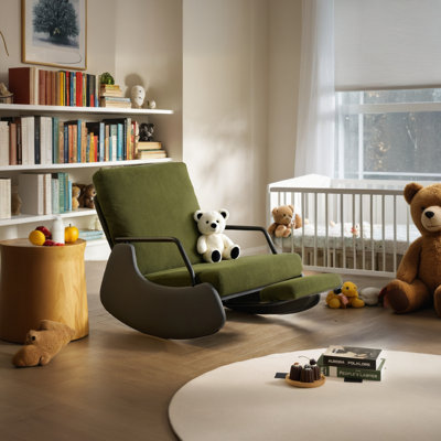 Velvet Rocking Chair Rocking Chair Nursery Teddy With Footrest