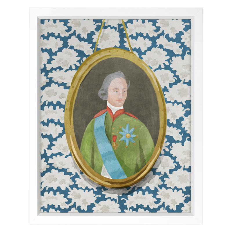 Gentleman 2 Print by Dana Gibson, White Framed, 20" H x 16" W x 1.25" D