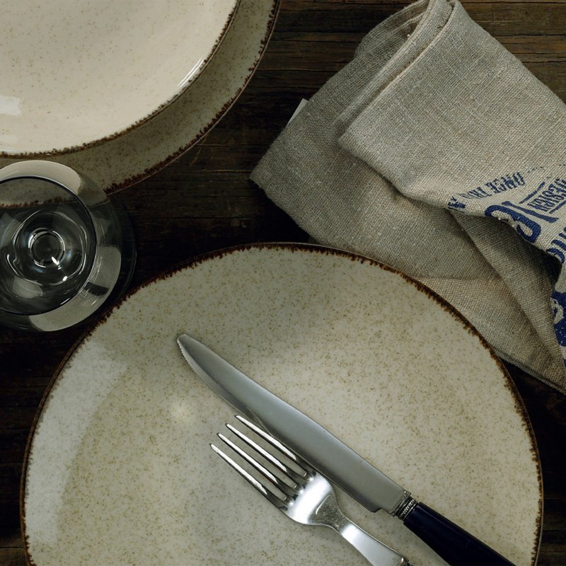 Service de table 18 pièces, service pour 6 Amarye, Beige