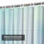 Rideau de douche à motif abstrait turquoise et bleu clair avec 12 crochets-495468797